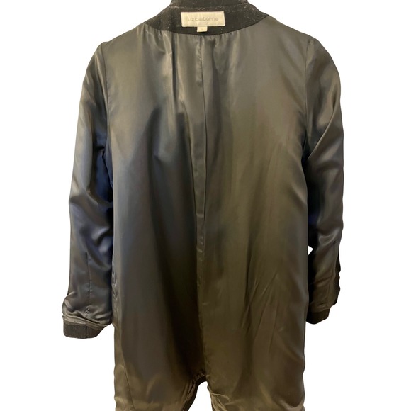 Vintage Liz Claiborne Black Cashmere Wool Blend Flared Coat Sz 8 Oversized Look - Picture 15 of 16